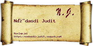 Nádasdi Judit névjegykártya